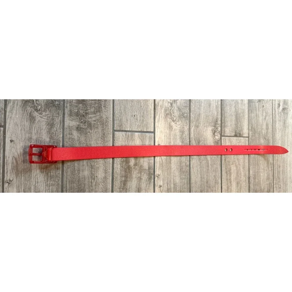 Fedaboa Men's Belt Red Rubber Y2K Streetwear